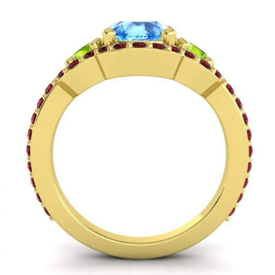 Three Stone Halo Sodarya Ring