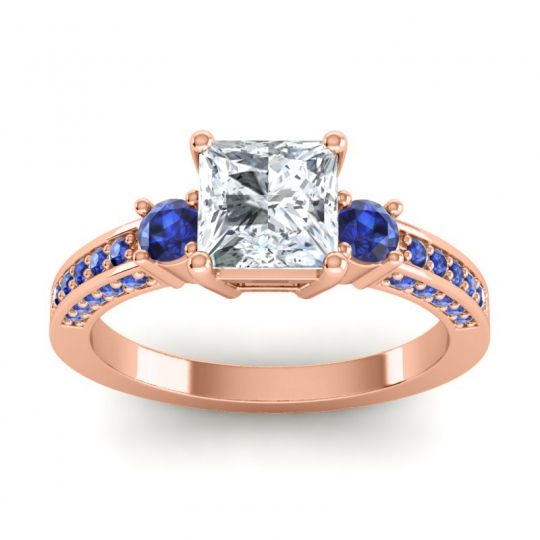 Art Deco Three Stone Stambha Ring