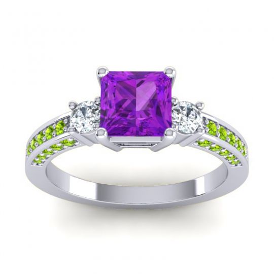 Art Deco Three Stone Stambha Ring