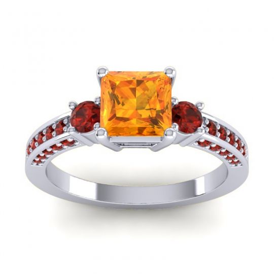 Art Deco Three Stone Stambha Ring