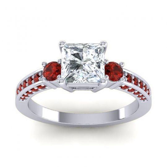 Art Deco Three Stone Stambha Ring