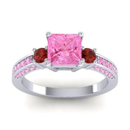 Art Deco Three Stone Stambha Ring