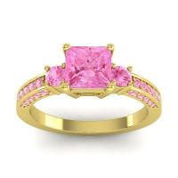 Art Deco Three Stone Stambha Ring