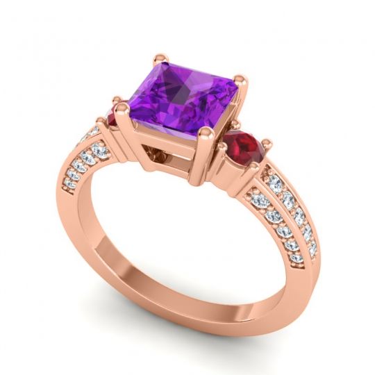 Art Deco Three Stone Stambha Ring