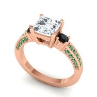 Art Deco Three Stone Stambha Ring