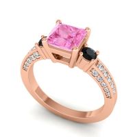 Art Deco Three Stone Stambha Ring