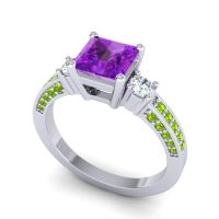 Art Deco Three Stone Stambha Ring