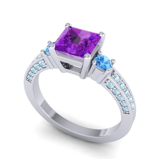 Art Deco Three Stone Stambha Ring