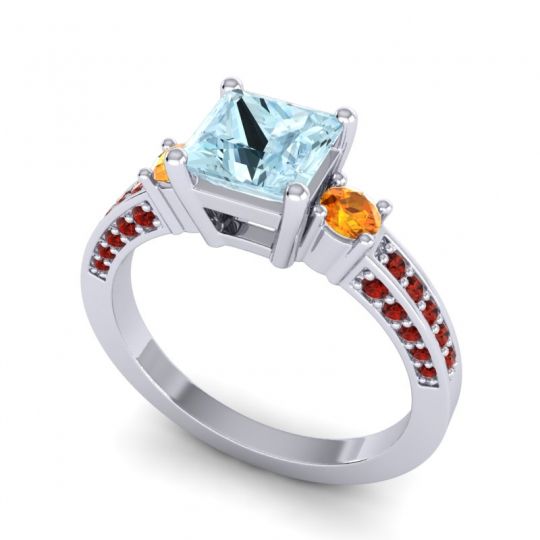 Art Deco Three Stone Stambha Ring