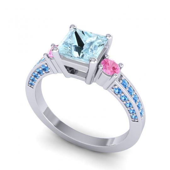 Art Deco Three Stone Stambha Ring