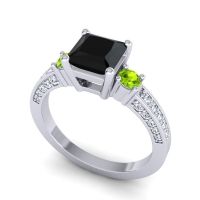 Art Deco Three Stone Stambha Ring