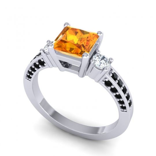 Art Deco Three Stone Stambha Ring