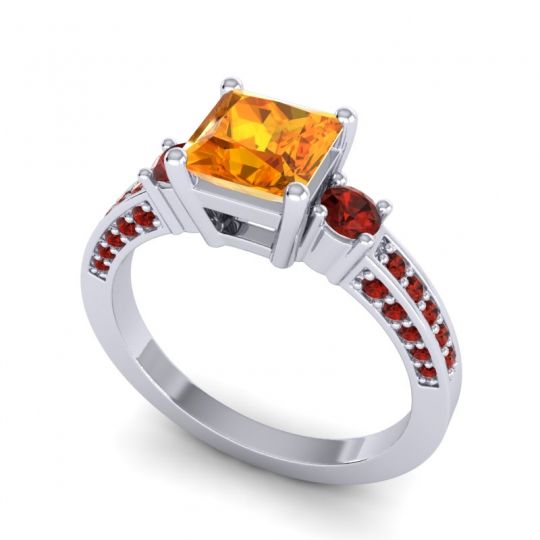 Art Deco Three Stone Stambha Ring