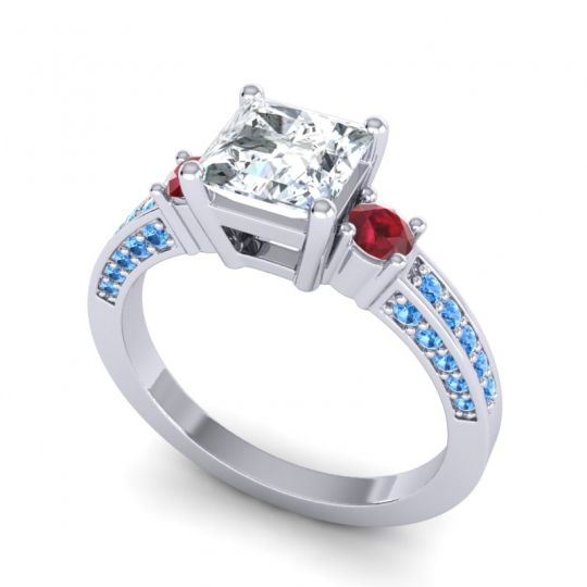 Art Deco Three Stone Stambha Ring