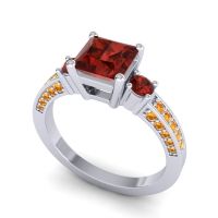 Art Deco Three Stone Stambha Ring