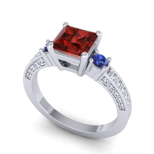 Art Deco Three Stone Stambha Ring