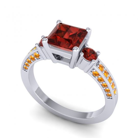 Art Deco Three Stone Stambha Ring