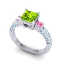 Art Deco Three Stone Stambha Ring