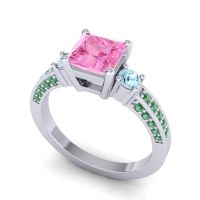 Art Deco Three Stone Stambha Ring