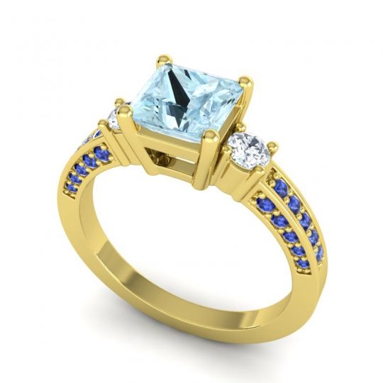 Art Deco Three Stone Stambha Ring