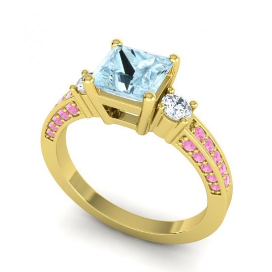 Art Deco Three Stone Stambha Ring