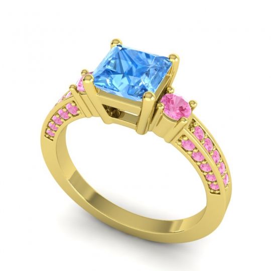 Art Deco Three Stone Stambha Ring