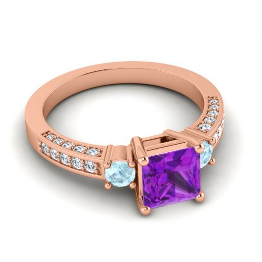 Art Deco Three Stone Stambha Ring