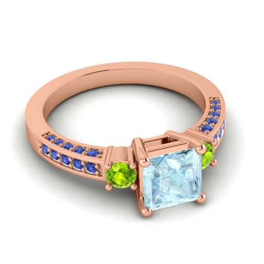 Art Deco Three Stone Stambha Ring