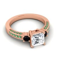 Art Deco Three Stone Stambha Ring