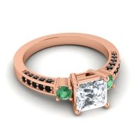 Art Deco Three Stone Stambha Ring