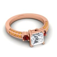Art Deco Three Stone Stambha Ring