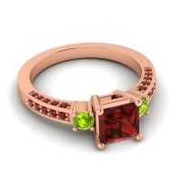 Art Deco Three Stone Stambha Ring
