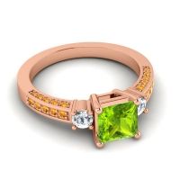 Art Deco Three Stone Stambha Ring