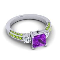 Art Deco Three Stone Stambha Ring