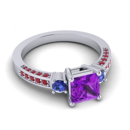 Art Deco Three Stone Stambha Ring