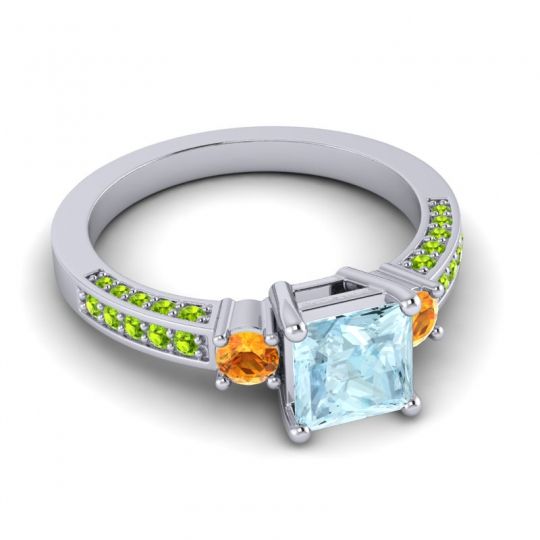 Art Deco Three Stone Stambha Ring