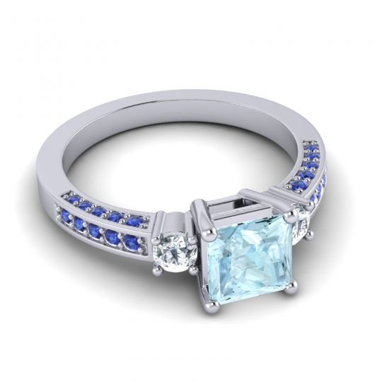 Art Deco Three Stone Stambha Ring