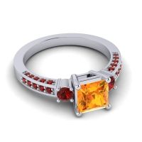 Art Deco Three Stone Stambha Ring