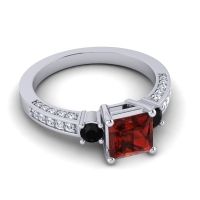 Art Deco Three Stone Stambha Ring