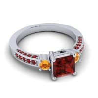 Art Deco Three Stone Stambha Ring