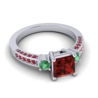 Art Deco Three Stone Stambha Ring