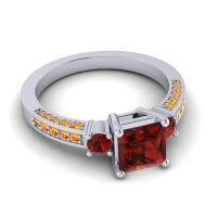 Art Deco Three Stone Stambha Ring