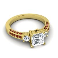 Art Deco Three Stone Stambha Ring