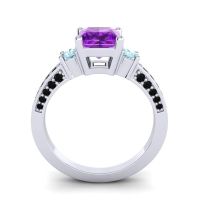 Art Deco Three Stone Stambha Ring