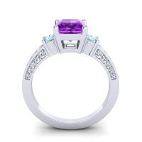 Art Deco Three Stone Stambha Ring