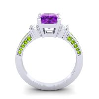 Art Deco Three Stone Stambha Ring