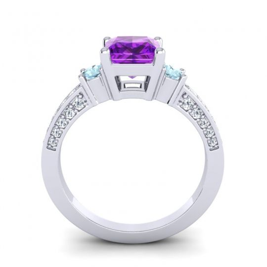 Art Deco Three Stone Stambha Ring