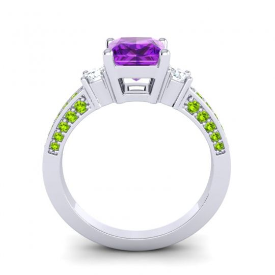 Art Deco Three Stone Stambha Ring