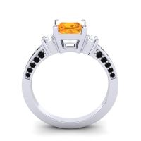 Art Deco Three Stone Stambha Ring