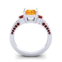 Art Deco Three Stone Stambha Ring